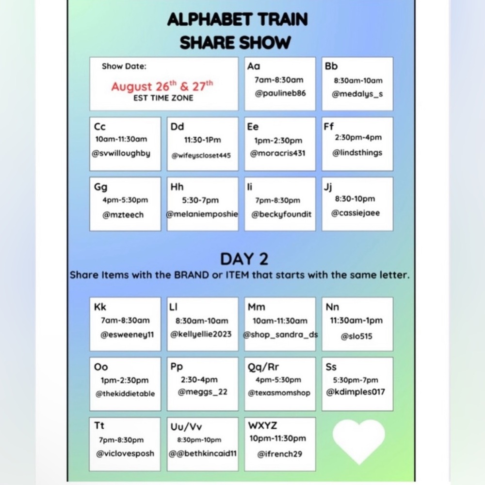 Alphabet Train Share Show LETTER H
